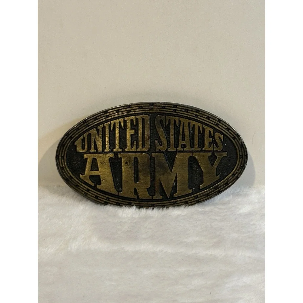 Vintage United States US Army brass Military belt buckle‎ Enlistment